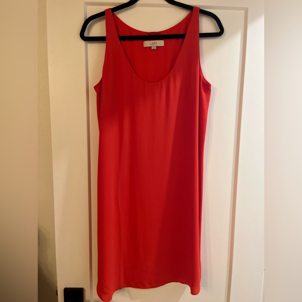 Orange Loft shift dress